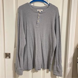 Mens Grey Long Sleeve Thermal Top Size XL - Goodthreads